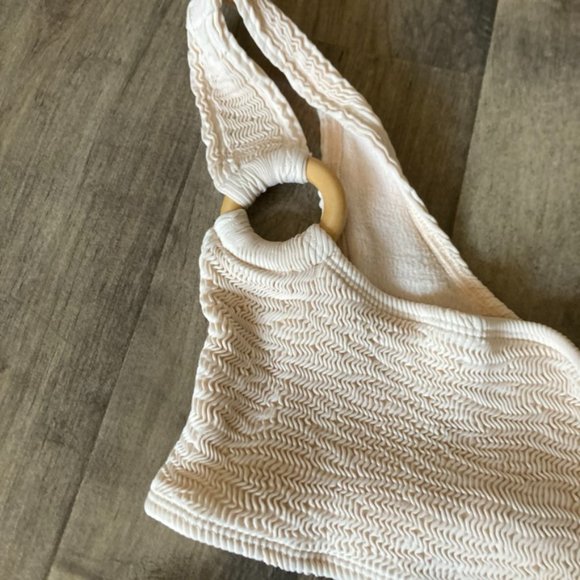 NWT Cleonie Swim Shell Maillot Shell/Espresso Smocked One-Piece Swimsuit OS - Picture 5 of 8